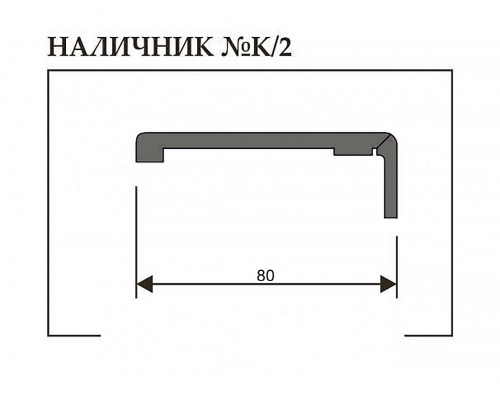Наличник Uberture Белла К/2 (Антрацит, 80х2200, телескоп)