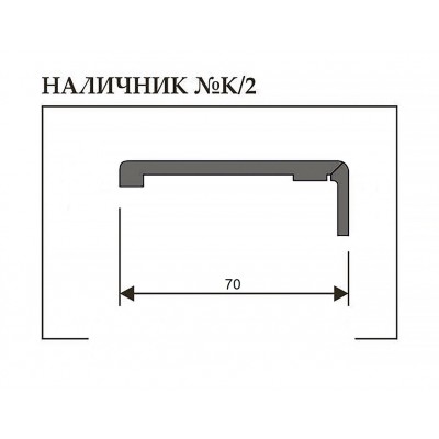 Наличник Uberture Тамбурат Лайт Геометрия К/2 (Белый, 70х2200, телескоп)