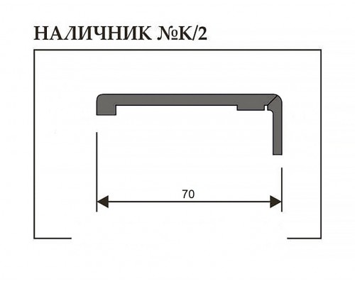 Наличник Uberture Тамбурат Лайт Геометрия К/2 (Белый, 70х2200, телескоп)