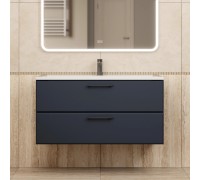 Тумба с раковиной Uperwood Foster New 100 см, подвесная, черная матовая KFosterNEW100b