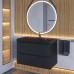 Тумба с раковиной Uperwood Tanos-Classic Quartz 80 см, подвесная, черная/уголь 3930421700