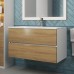 Тумба с раковиной Uperwood Barsa 90 см, подвесная, белая/дуб сонома 29830205648