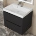 Тумба с раковиной Uperwood Tanos 60 см, подвесная, черная матовая 291020252