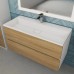 Тумба с раковиной Uperwood Barsa 100 см, подвесная, белая/дуб сонома 293020535