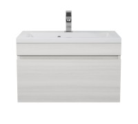Тумба с раковиной Uperwood Eva 60 см, подвесная, Дуб Харбор Белый 3930313468