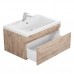 Тумба с раковиной Uperwood Eva 75 см, подвесная, Крафт Табачный 3930313471