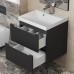 Тумба с раковиной Uperwood Tanos NEW 50 см, подвесная, черная матовая 2190000014