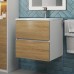 Тумба с раковиной Uperwood Barsa 50 см, подвесная, белая/дуб сонома 29830205646
