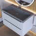 Тумба с раковиной Uperwood Tanos-Classic Quartz 80 см, подвесная, белая графит/бетон 3930421702