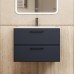 Тумба с раковиной Uperwood Foster New 70 см, подвесная, черная матовая KFosterNEW70b