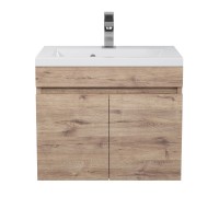 Тумба с раковиной Uperwood Eva 50 см, подвесная, Крафт Табачный 3930313467