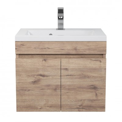 Тумба с раковиной Uperwood Eva 50 см, подвесная, Крафт Табачный 3930313467