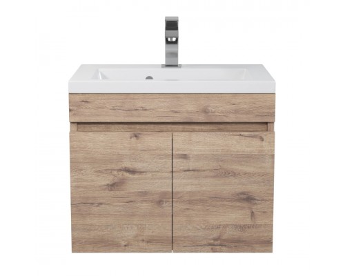 Тумба с раковиной Uperwood Eva 50 см, подвесная, Крафт Табачный 3930313467