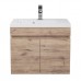 Тумба с раковиной Uperwood Eva 50 см, подвесная, Крафт Табачный 3930313467