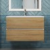 Тумба с раковиной Uperwood Barsa 80 см, подвесная, белая/дуб сонома 293020534