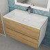 Тумба с раковиной Uperwood Barsa 80 см, подвесная, белая/дуб сонома 293020534