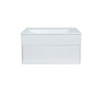 Тумба с раковиной Uperwood Lotus Premium 80 см, подвесная, белая/матовая 39340207460