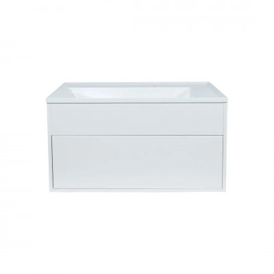 Тумба с раковиной Uperwood Lotus Premium 80 см, подвесная, белая/матовая 39340207460