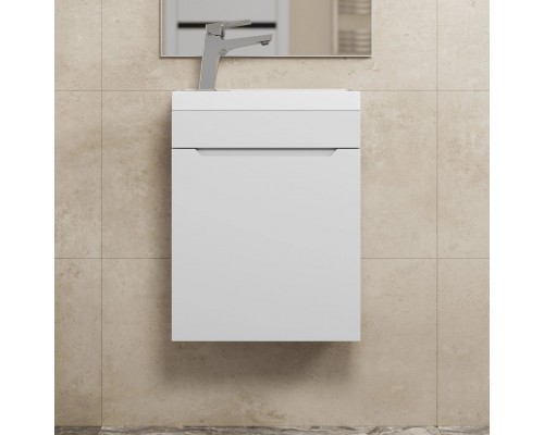 Тумба с раковиной Uperwood Tanos 40 см, подвесная, белая матовая KTanos40W