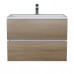 Тумба с раковиной Uperwood Barsa 70 см, подвесная, белая/дуб сонома 293020546