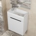 Тумба с раковиной Uperwood Tanos 40 см, подвесная, белая матовая/графит KTanos40WG