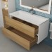 Тумба с раковиной Uperwood Barsa 100 см, подвесная, белая/дуб сонома 293020535