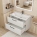 Тумба с раковиной Uperwood Foster New 80 см, подвесная, белая матовая KFosterNEW80w
