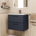 Тумба с раковиной Uperwood Foster New 60 см, подвесная, черная матовая KFosterNEW60b