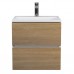 Тумба с раковиной Uperwood Barsa 50 см, подвесная, белая/дуб сонома 29830205646