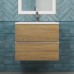 Тумба с раковиной Uperwood Barsa 60 см, подвесная, белая/дуб сонома 2930205646