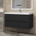 Тумба с раковиной Uperwood Tanos 100 см, подвесная, черная матовая 291020256