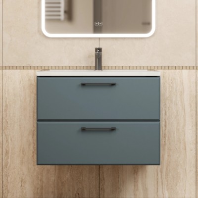 Тумба с раковиной Uperwood Foster New 70 см, подвесная, серый графит KFosterNEW70g