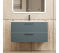 Тумба с раковиной Uperwood Foster New 90 см, подвесная, серый графит KFosterNEW90g