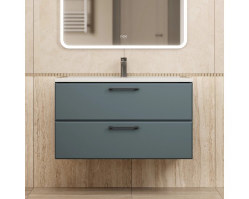 Тумба с раковиной Uperwood Foster New 90 см, подвесная, серый графит KFosterNEW90g