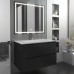 Тумба с раковиной Uperwood Tanos-Next 80 см, подвесная, черная матовая 290000011