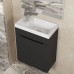 Тумба с раковиной Uperwood Tanos 40 см, подвесная, черная матовая KTanos40B