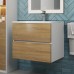Тумба с раковиной Uperwood Barsa 60 см, подвесная, белая/дуб сонома 2930205646