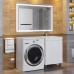 Тумба с раковиной Uperwood Magenta 60/120 см, напольная, белая/матовая, с дверцами, правая 52930205156
