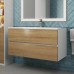 Тумба с раковиной Uperwood Barsa 100 см, подвесная, белая/дуб сонома 293020535