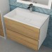 Тумба с раковиной Uperwood Barsa 70 см, подвесная, белая/дуб сонома 293020546