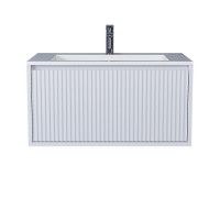 Тумба с раковиной Uperwood Next Premium 80 см, подвесная, 1 ящик, белая 3930205168