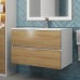 Тумба с раковиной Uperwood Barsa 80 см, подвесная, белая/дуб сонома 293020534