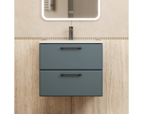 Тумба с раковиной Uperwood Foster New 60 см, подвесная, серый графит KFosterNEW60g
