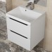 Тумба с раковиной Uperwood Tanos NEW 50 см, подвесная, белая матовая/графит 2190000015