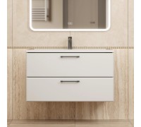 Тумба с раковиной Uperwood Foster New 90 см, подвесная, белая матовая KFosterNEW90w