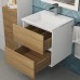Тумба с раковиной Uperwood Barsa 50 см, подвесная, белая/дуб сонома 29830205646
