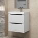 Тумба с раковиной Uperwood Tanos 50 см, подвесная, белая матовая/графит 29111020236