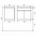 Тумба с раковиной Uperwood Eva 50 см, подвесная, Крафт Табачный 3930313467