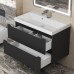 Тумба с раковиной Uperwood Tanos 80 см, подвесная, черная матовая 291020254