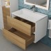 Тумба с раковиной Uperwood Barsa 70 см, подвесная, белая/дуб сонома 293020546